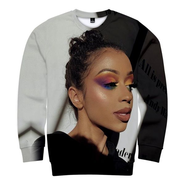 

men's hoodies & sweatshirts wamni liza koshy 2021 hip hop round neck sweatshirt harajuku polyester fabric casual street style fashion, Black
