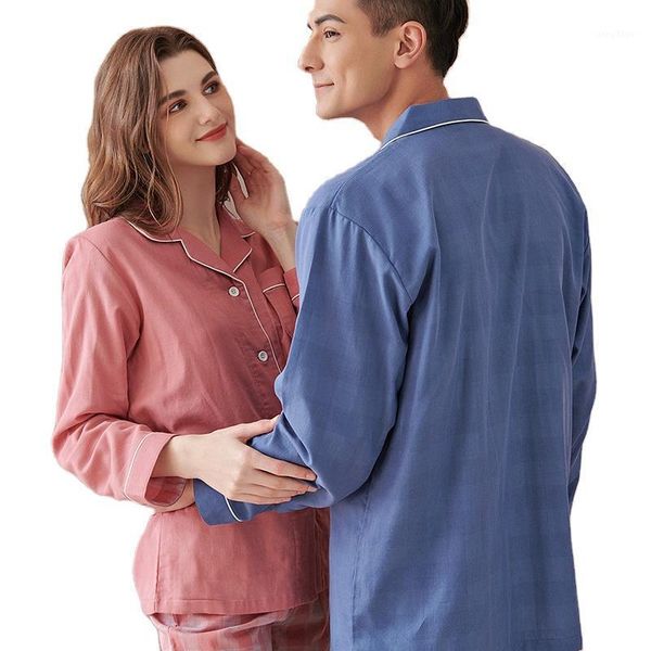 

men's sleepwear silk couple pajamas women's spring and autumn long-sleeved cardigan printed home service plus size suit, Black;brown