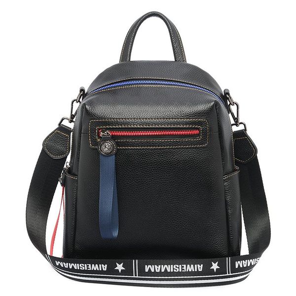 

outdoor bags yilian leather ladies backpack, school girls shoulder bag, backpack