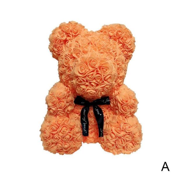 

dropshipping 25cm teddy bear of rose artificial flowers gift rose wedding bear valentines pe home for women box decor chris f6w5