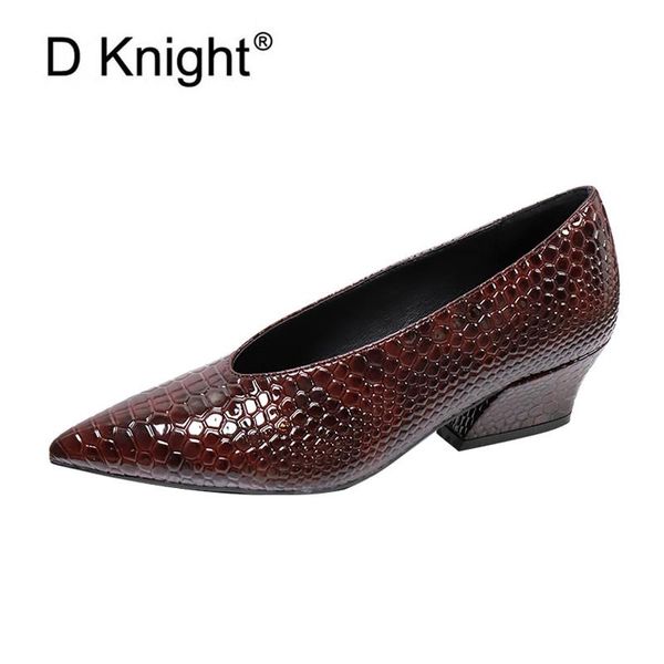 

dress shoes fashion patent leather square heels women casual office pumps high pointed toe v mouth slip on work woman, Black