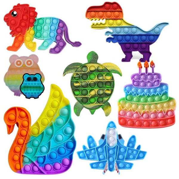 

push bubble fidget toys deskfun ice cream shaped silicone children stress reliever squeeze board game dropshipp