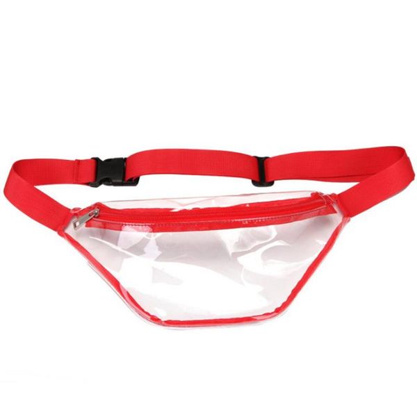 

waist bags brand design transparent pvc packs women girls casual pouch fanny chest clear shoulder trendy ladies bag bolsos