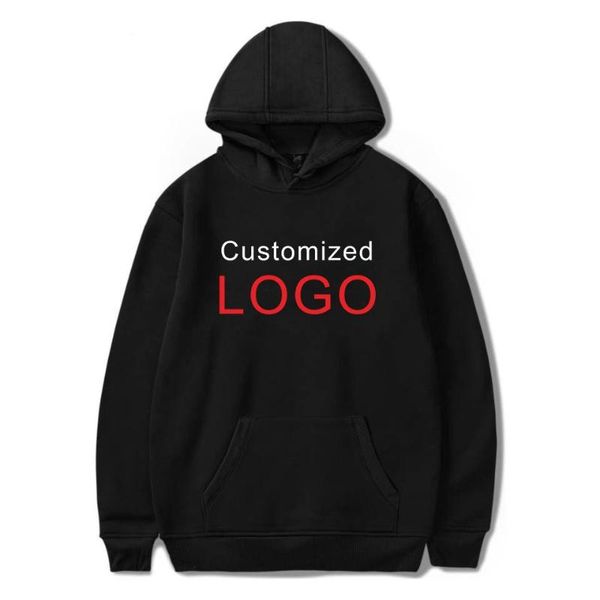 

men's hoodies & sweatshirts hoodie sweatshirt logo personal customized printing pullover plus size clothing design your own, Black