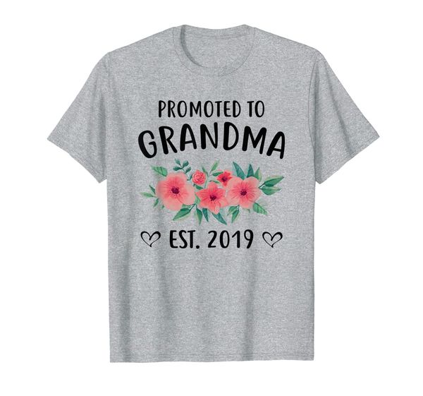 

promoted to grandma est 2019 t-shirt mothers day new grandma, White;black