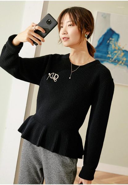

pure cashmere sweater ladies sweaters winter for women black pullover tunic slim warm luxury designer clothing1, White;black
