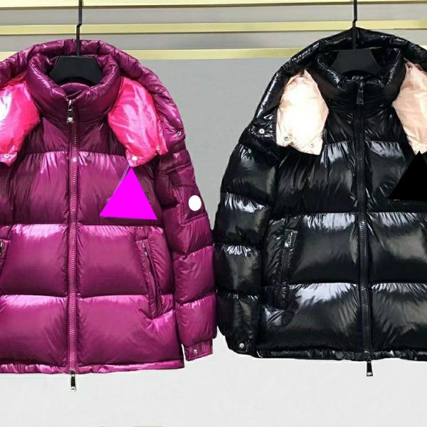 

luxury french ladies down jacket maya france brand designer warm hooded coat, Black