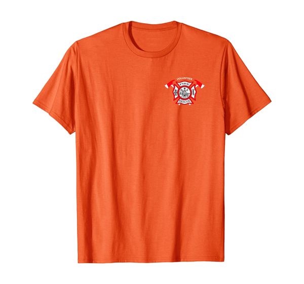

volunteer fire rescue department firefighters duty uniform t-shirt, White;black