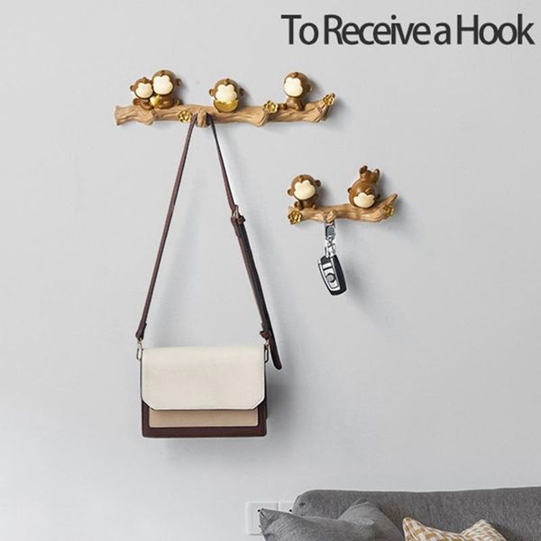 

hooks & rails wall decorations room hanger resin monkey clothes towel hat handbag holder home accessories