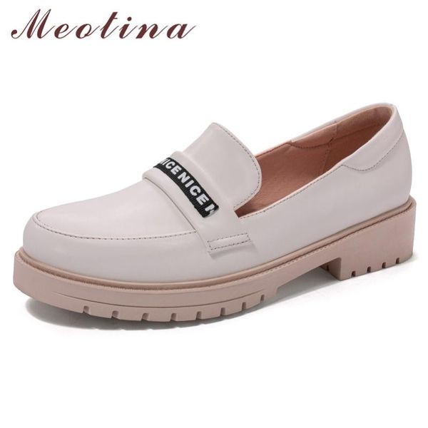 

dress shoes meotina high heels women pumps fashion chunky loafers casual slip on round toe lady spring plus size 33-43, Black