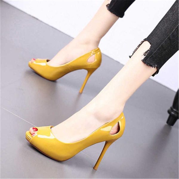 

dress shoes 2021 women fetish 9cm high heels wedding pumps lady pointed toe nude valentine scarpins office stripper black yellow