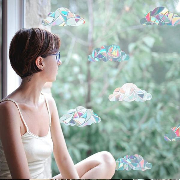 

window stickers pvc rainbow prism static sticker glass no glue mirror car decal