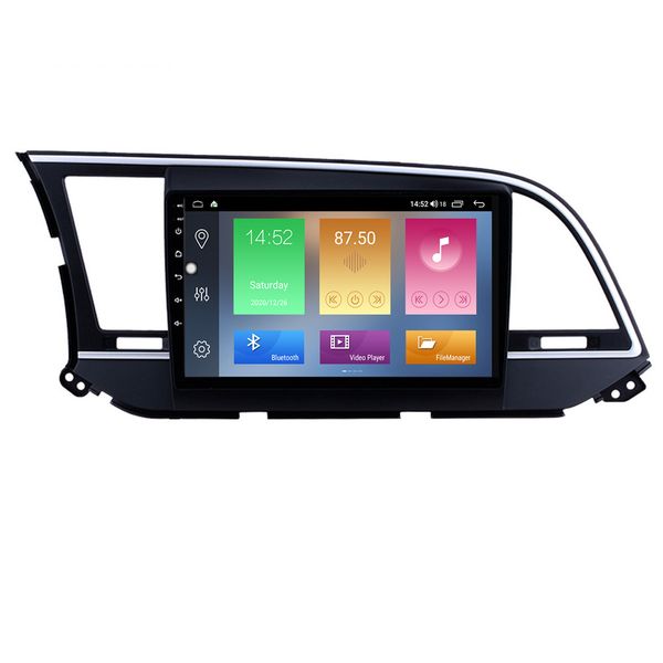 9 polegadas HD Touchscreen Car DVD Android 10 Radio Player GPS Navi Head Unit Substitua para Hyundai Elantra-2016 LHD Suporte USB WiFi