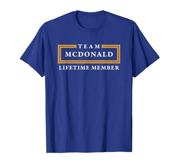 

team mcdonald lifetime member surname shirt, White;black