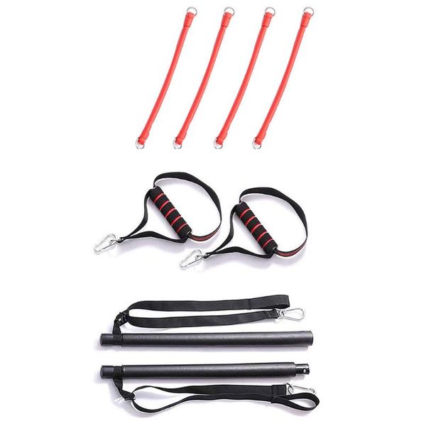 

accessories resistance band pilates bar gym exercise muscle portable home whole body fitness equipment