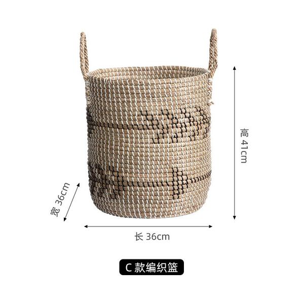 

storage baskets kitchen bathroom rattan woven basket seagrass hanging