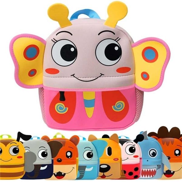 3D Animal Crianças Mochilas Projeto Design Menina Meninos Mochila Bebê Saco Miúdos Sacos de Escola Infantil Bolsa De Desenho De Cartoon Mochila Escolar 220209