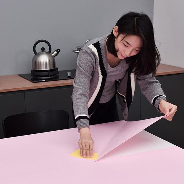 

window stickers pink deskself-adhesive wallpaper waterproof oil proof film furniture renovation modern home decor