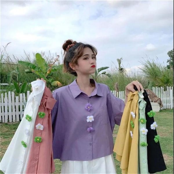

women's t-shirt cute flouers shirt for girl funny summer oversize women harajuku flowers tee hip hop korean clothes solid, White
