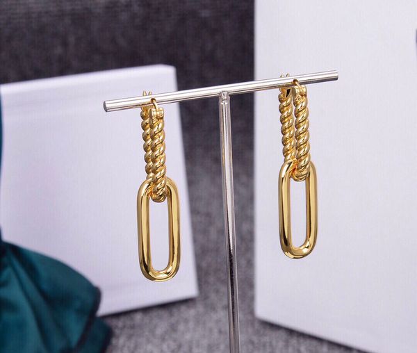 

designer earrings personality pearl for women 2021 new jewelry retro new gold ring interlocking earrings, Golden;silver