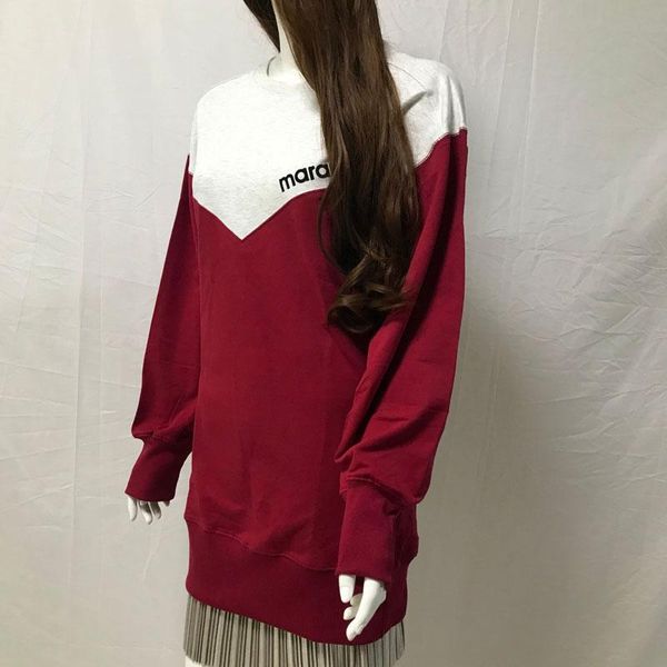

casual dresses women dress 2021 autumn and winter women's stitching color matching long-sleeved round neck loose, Black;gray