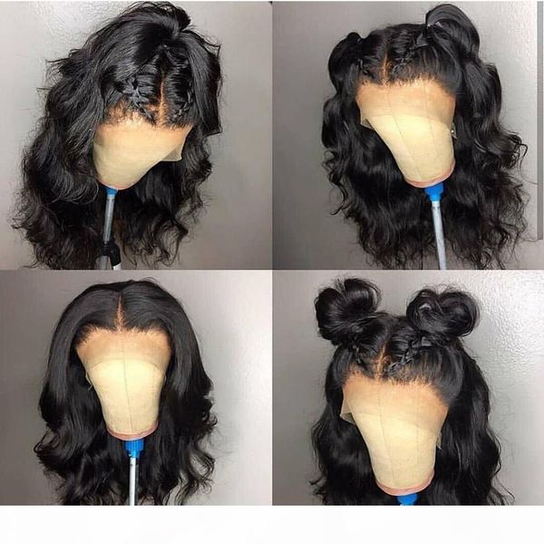 

yyong 30 32 inch 13x6 13x4 lace front human hair wigs for black women remy malaysian body wave 4x4 closure wig low ratikk, Black;brown