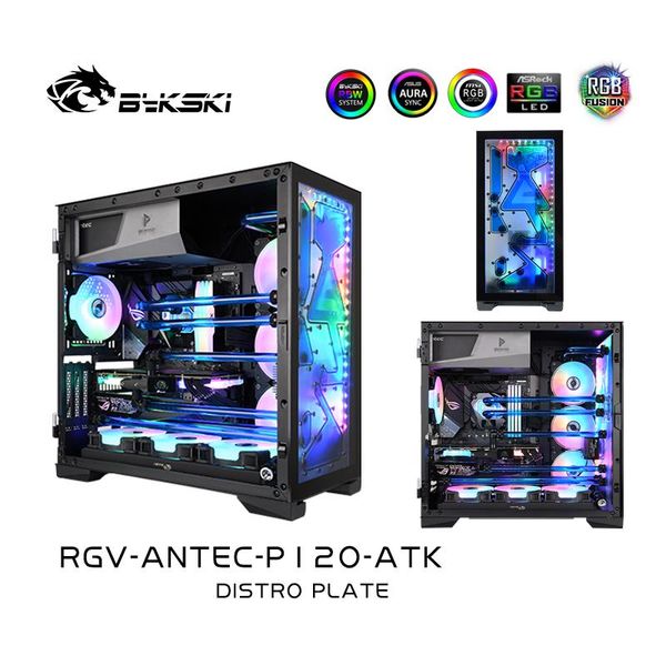 

fans & coolings bykski distro plate for antec p120 case, waterway boards intel cpu water block single gpu building, rgv-antec-p120-atk