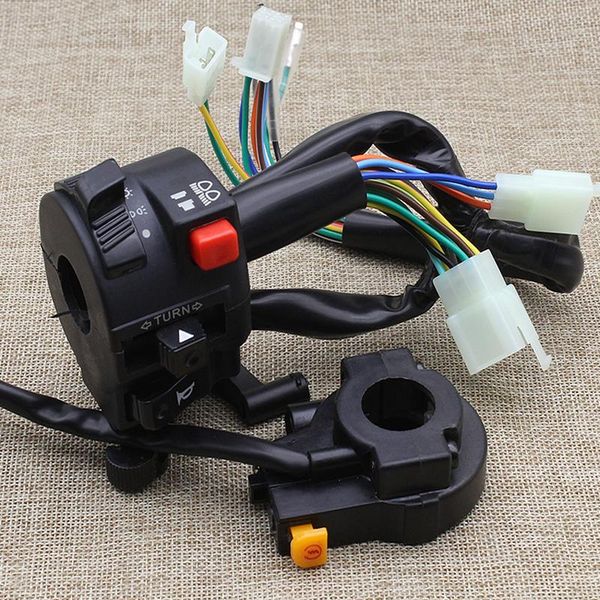 

handlebars e0362 motorcycle handle bar left right button for thai tbt110 curved beam jh70 jh48 handlebar switch assembly
