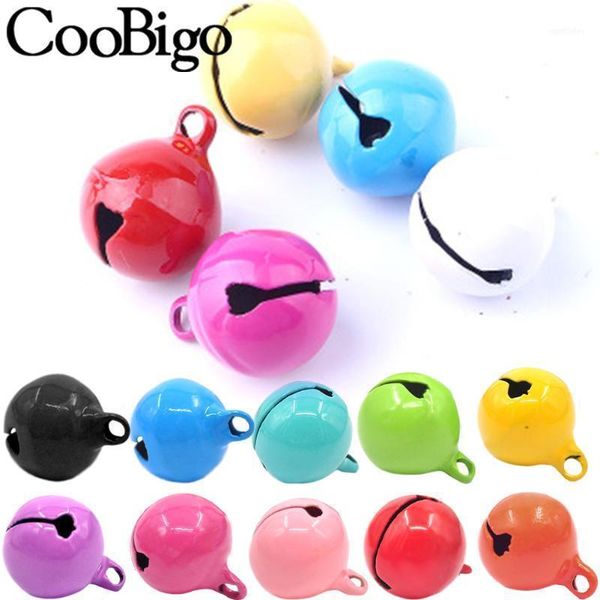 

christmas decorations 13mm candy color copper bell metal loose beads small jingle bells for crafts diy earrings necklace pendants decoration
