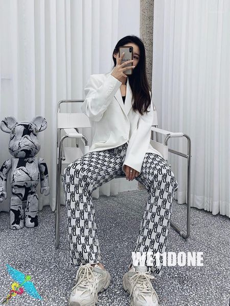 

sweatpants women reversible jacquard check harem pants hip hop joggers fashion casual wide leg men's, Black