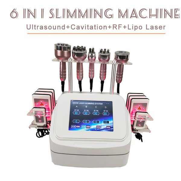 Macchina dimagrante per il corpo Cavitazione ad ultrasuoni 40k Hz Rimozione della cellulite Lipo Diodo laser Dispositivo per la riduzione del grasso Rafforzamento della pelle