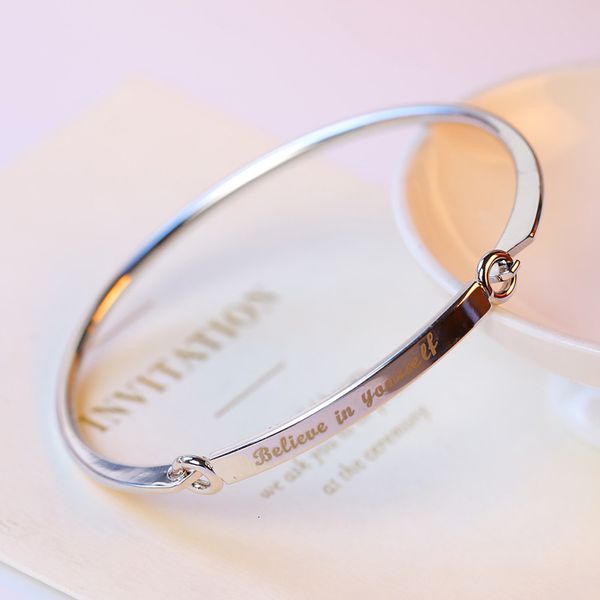 

bracelet korean simple english alphabet, Golden;silver