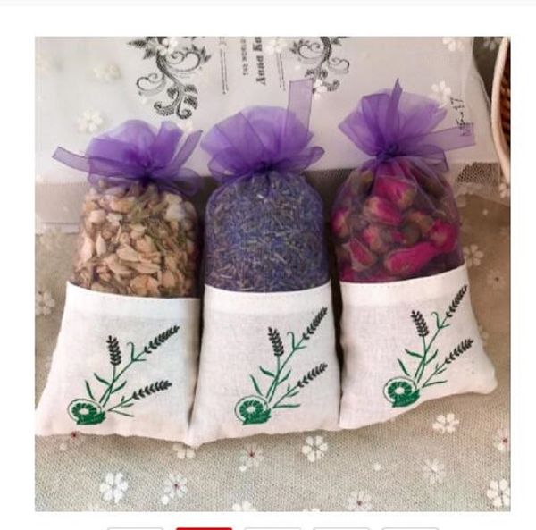 

natural rose flowers jasmine lavender bud dried flower sachet bag bags aromatherapy wardrobe desiccant sachet car room air refreshing