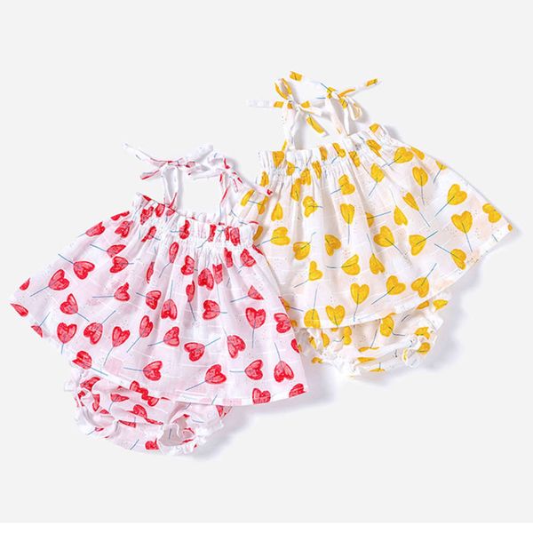 

dancing butterfly baby skirt summer princess love sling girl's dress set, White