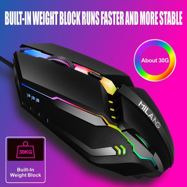

mice game wired mouse usb colorful breathing luminous office lapergonomic computer accessories comfortable hand feel