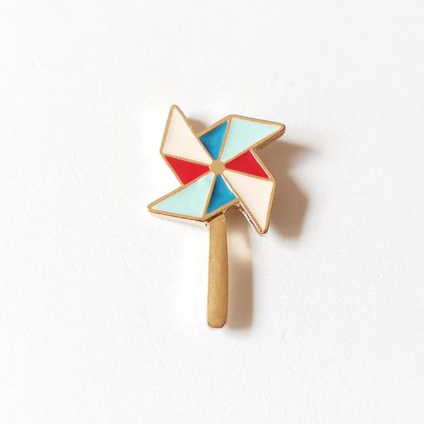 

pins, brooches enamel beautiful windmill pins for backpacks women's brooch badges coat dress accessories jewelry gifts, Gray