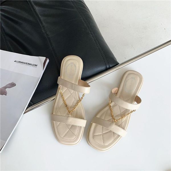 

slippers 2021 fashion outdoor slides female beach shoes, Black