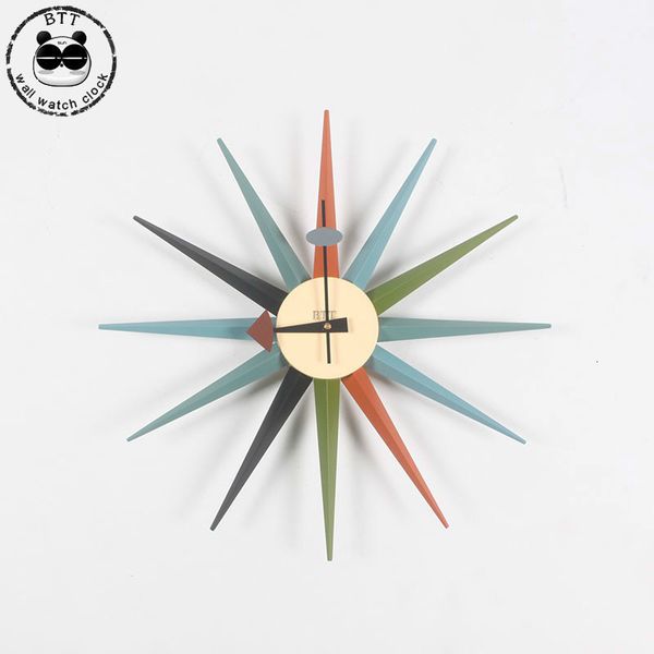 

2021 new creative modern fashion wooden watch quartz needle with real horloge big wall clock for the home decoration shop x0iy