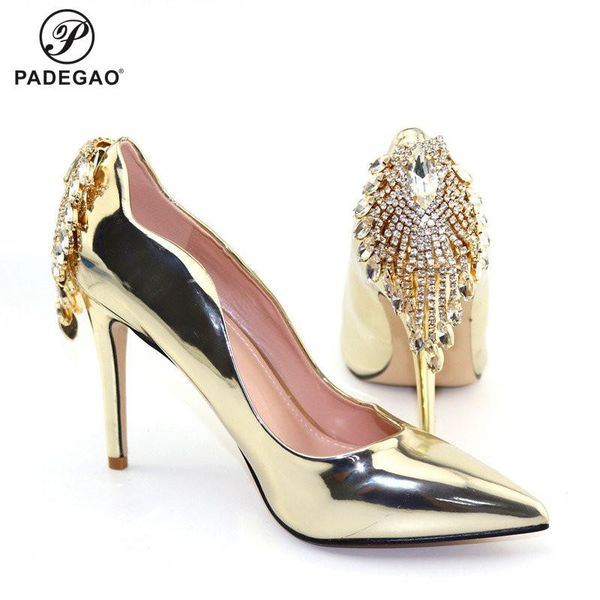 

dress shoes gold color african woman high heels sandals for wedding party 2021 italian, Black