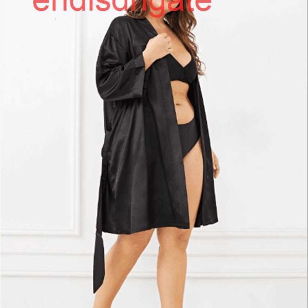 

factoryysptwoman fat underwear robe big size pajama bathrobe, Black;white