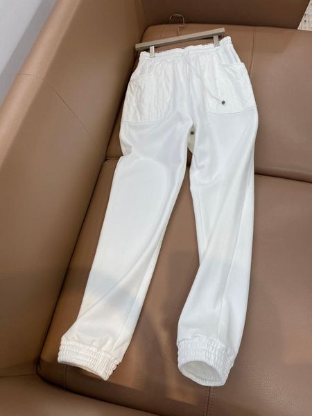 

women's pants & capris 2021 ladies fashion loose drawstring stitching high waist 0108, Black;white