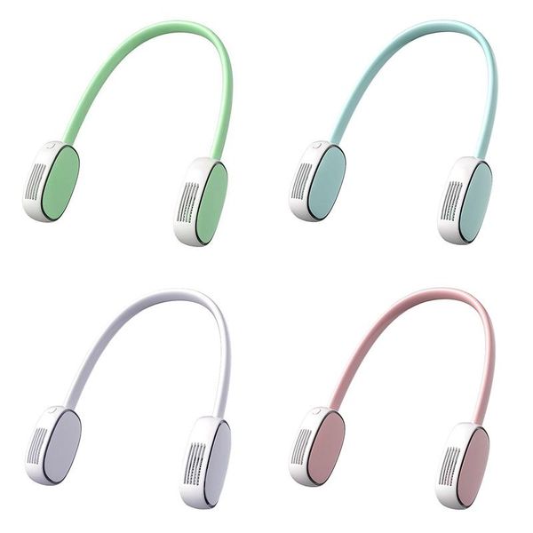 

electric fans portable hanging neck fan usb rechargeable air cooling bladeless sports mini cooler