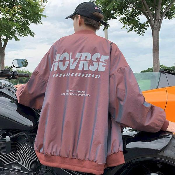 

men's jackets cool jacket men women 2021 spring autumn baseball uniform trend japanese light up street hip-hop coat streamer colorful t, Black;brown