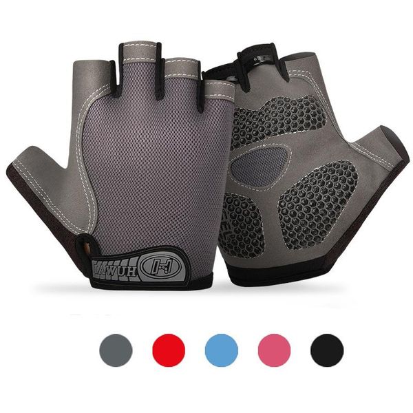 

cycling gloves professional fitness half finger breathable anti-slip women men summer fingerless equipment, Black
