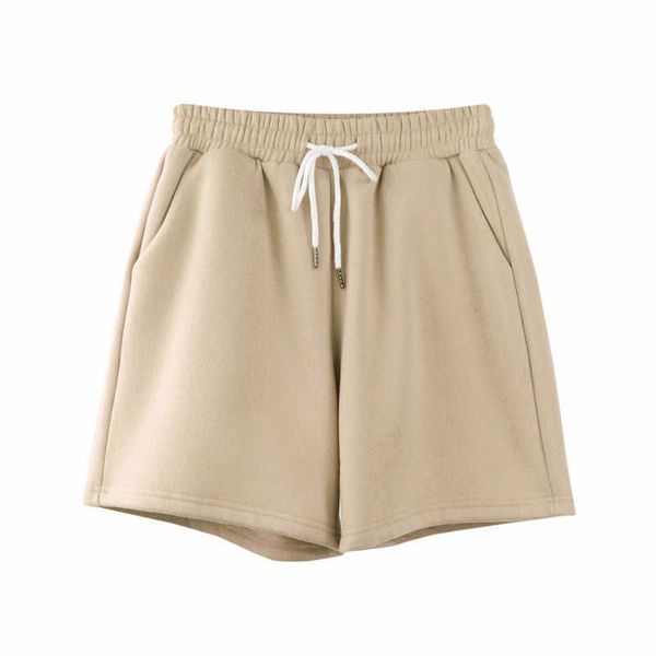 

shorts straight 2021 solid color women's casual sports, White;black