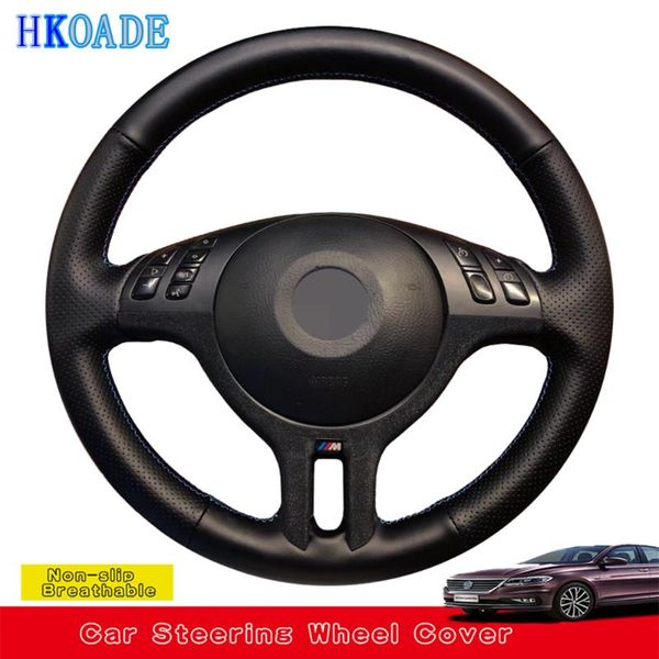 

steering wheel covers car products diy black artificial leather accessories interior parts cover for e46 325i x5 e53 e39