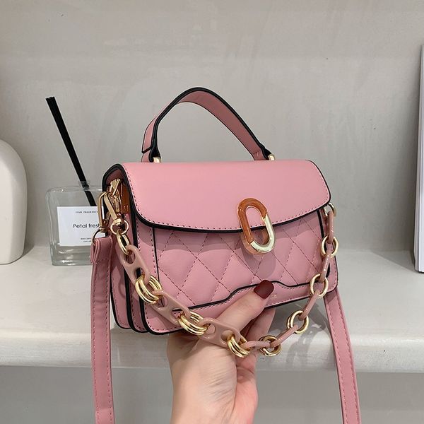 

2021 spring fashion chains bags women small plaid branded designer crossbody bag flap summer beach shoulder handbags purse