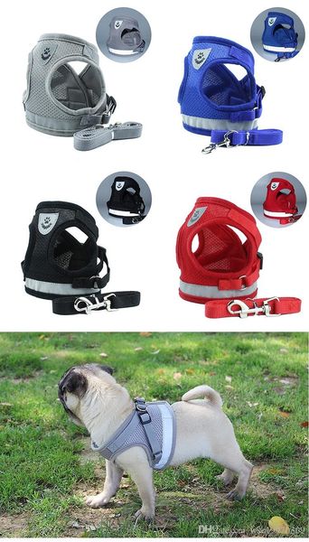 

christmas new fashion pet chest strap four color vest dog leash reflective dog rope pet collar pet supplies