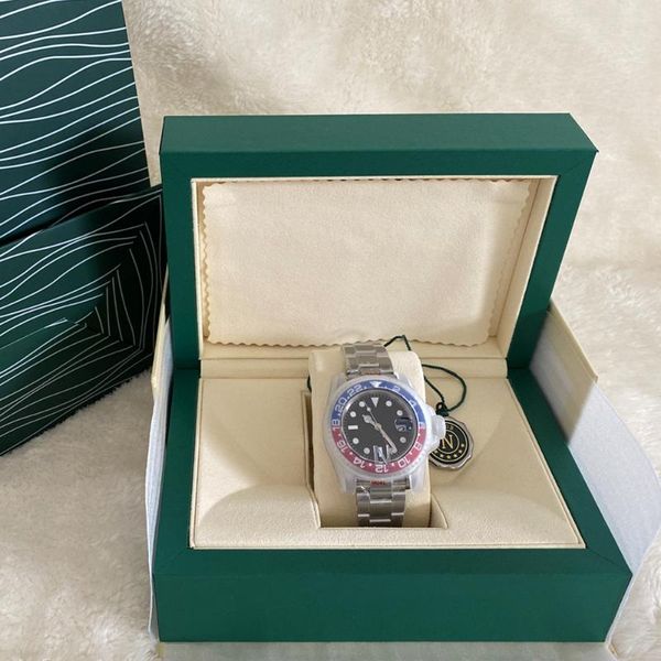 

wristwatches gmt ii luxury watches automatic mechanical calendar designer men watch stainless steel case bracelet, Slivery;brown