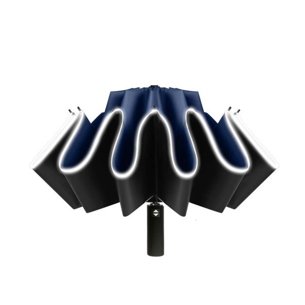 

2021 new automatic inverted bone umbrella 10.5mm night reflector ki20